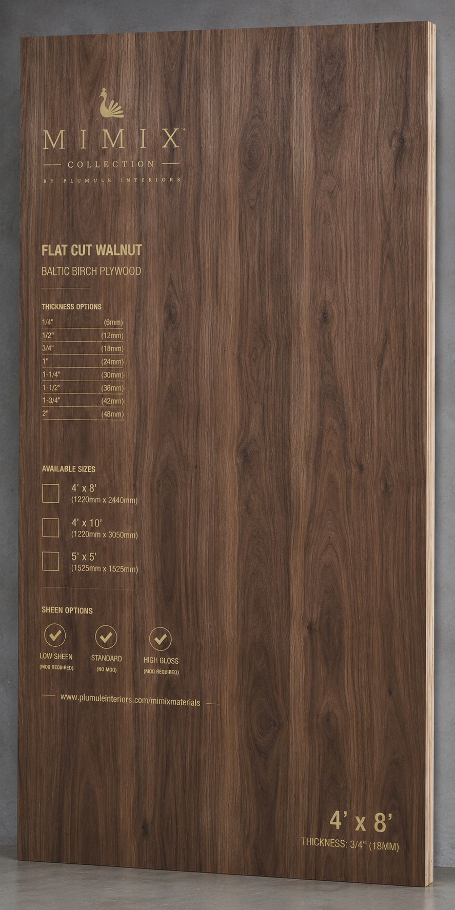Mimix Flat Cut Walnut
