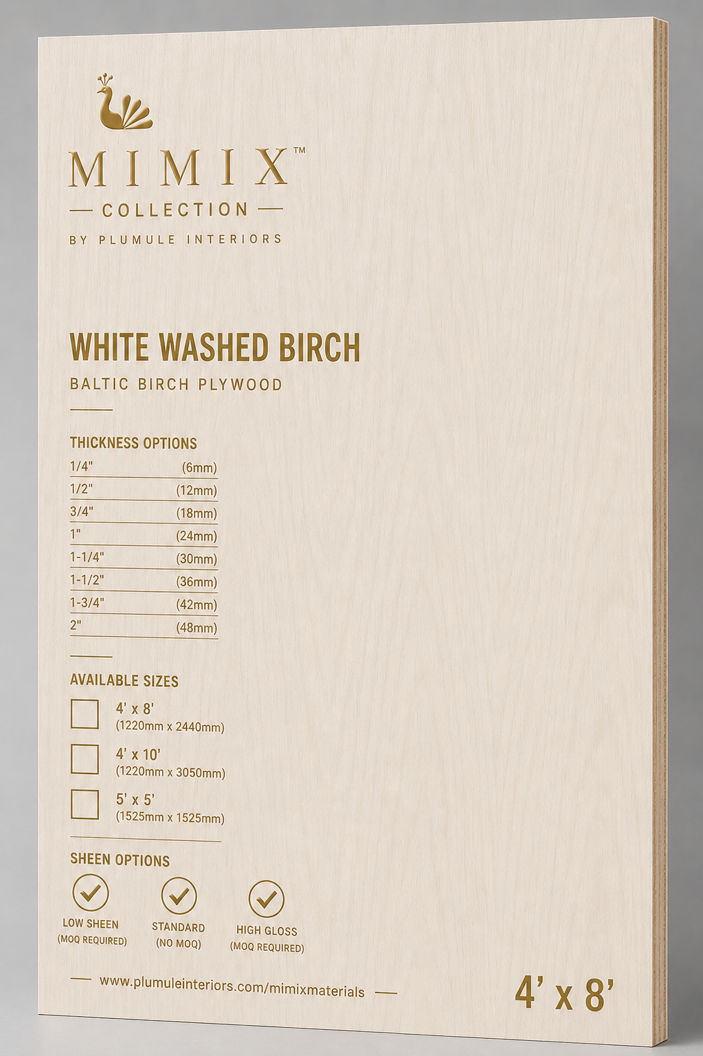Mimix White Washed Birch